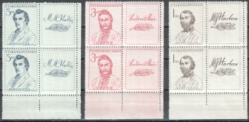 0481 / 0483 čtyřblok 2 známky + 2 K P ** - 1948